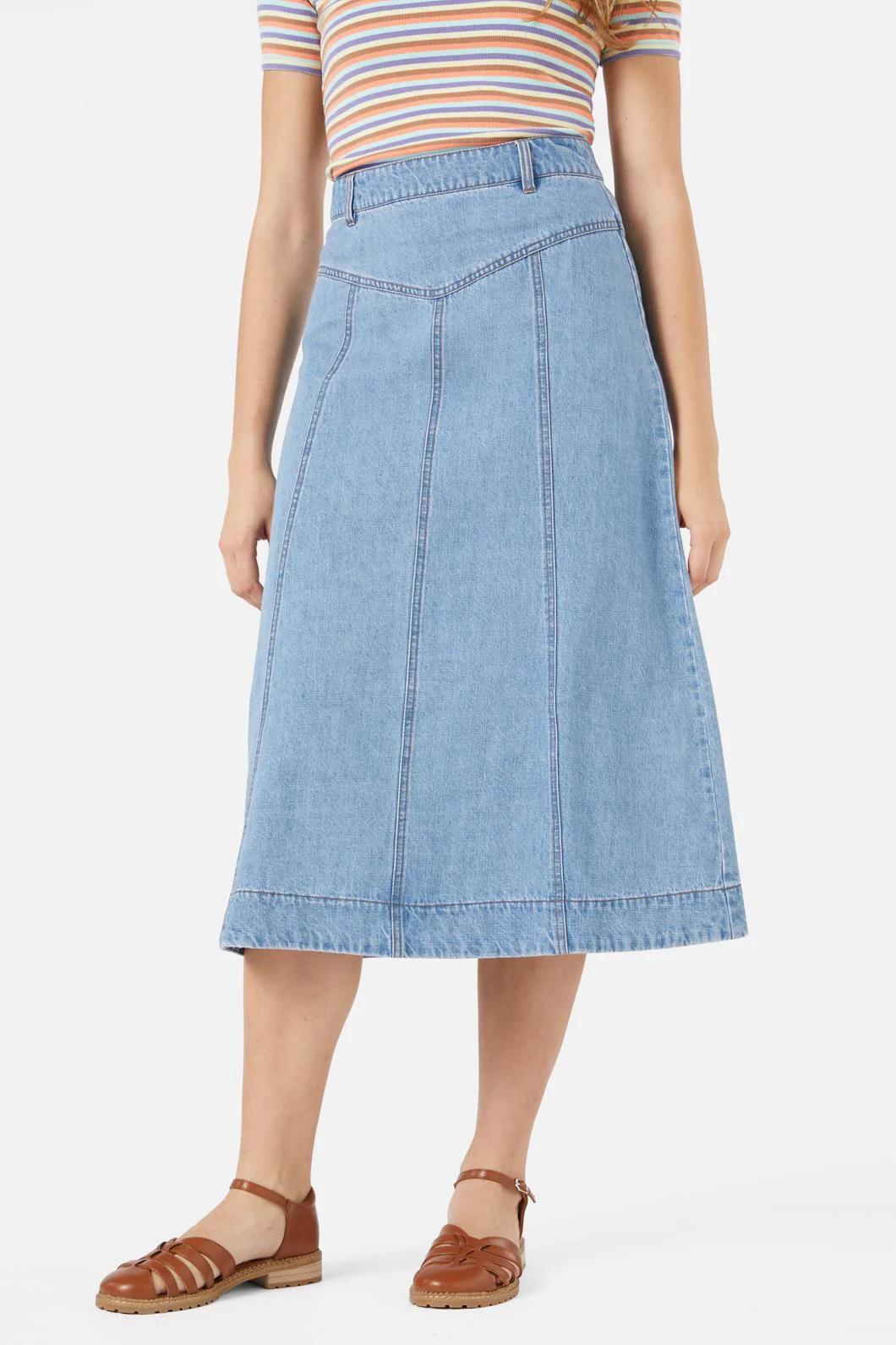 Olinda Denim Midi Skirt - Image 2