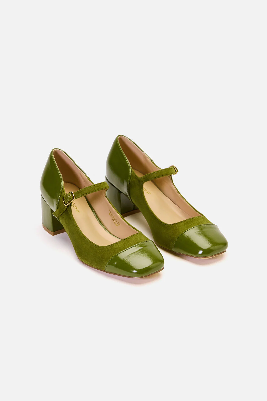 Olive Two Fabric Mary Jane