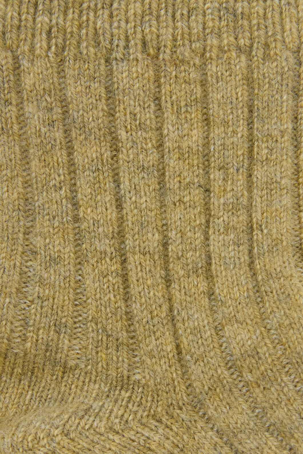 Olive Warm Wool Rib Socks - Image 2