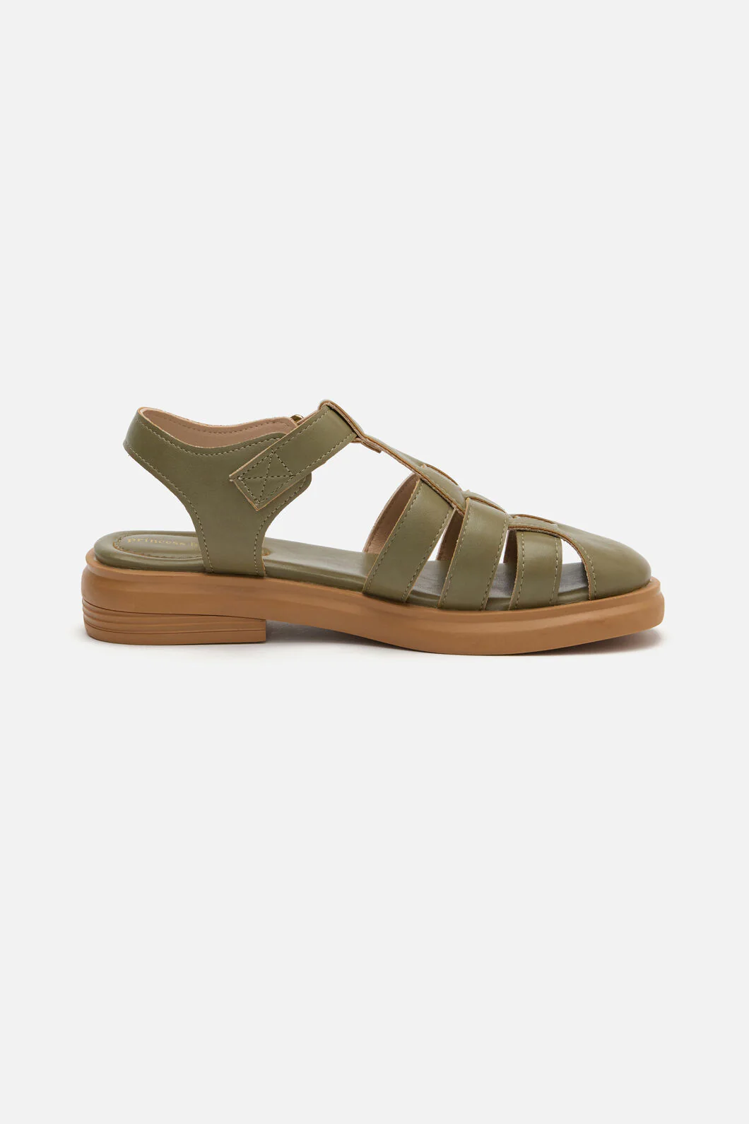 Olive Wide Strap Sandal - Image 3