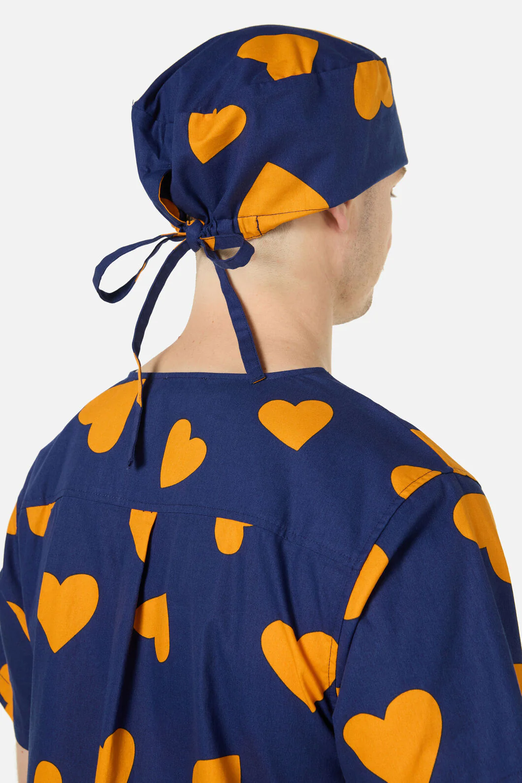 Orange Hearts Scrub Hat - Image 2