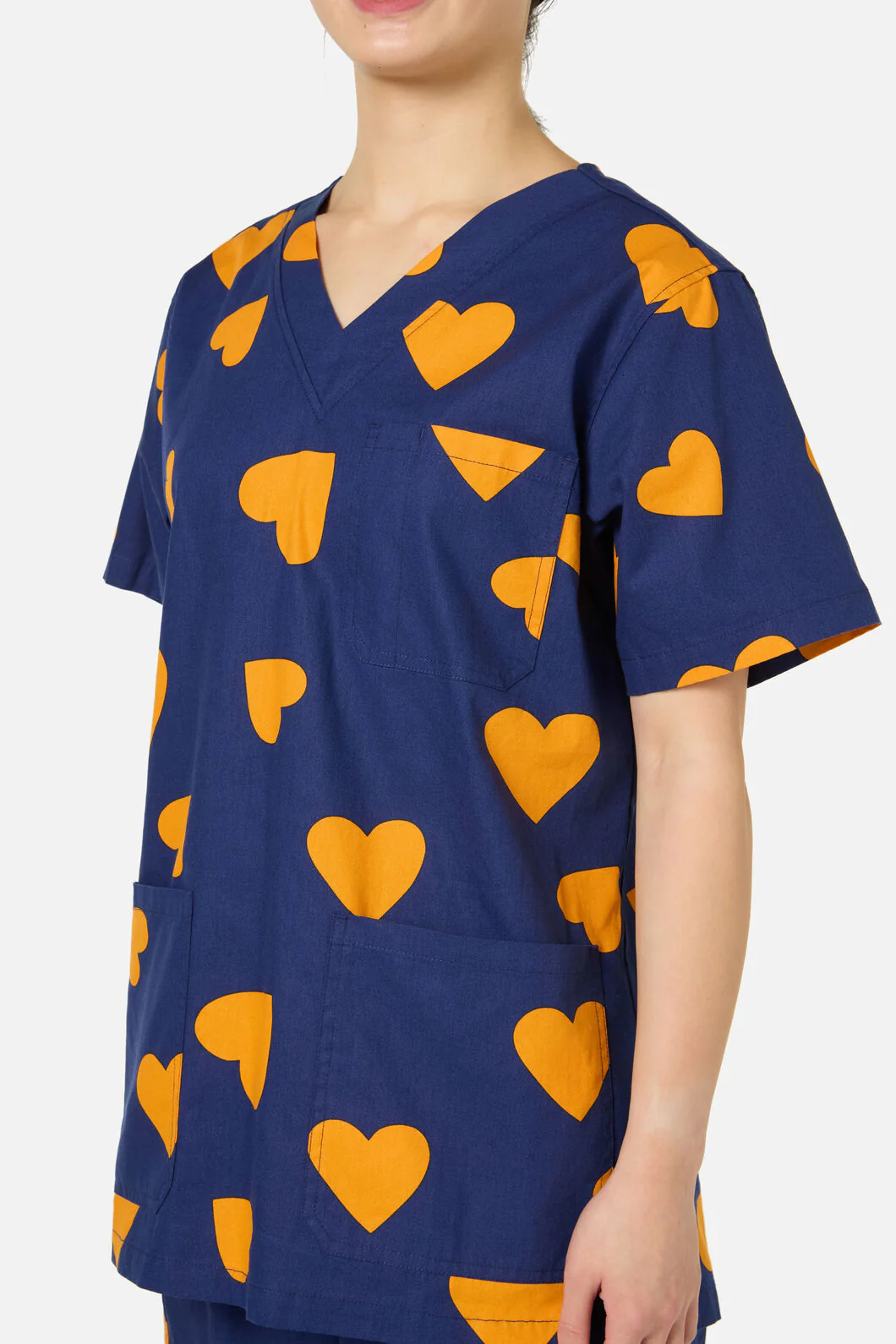 Orange Hearts Scrub Set - Image 4