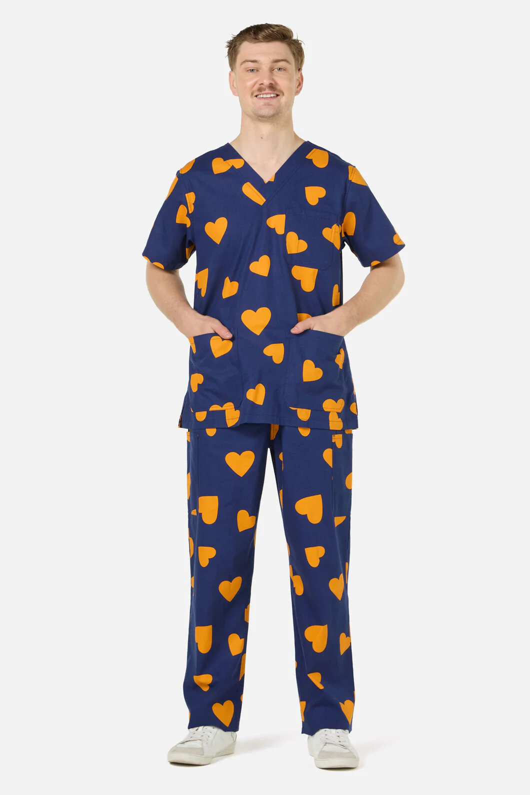 Orange Hearts Scrub Set - Image 5