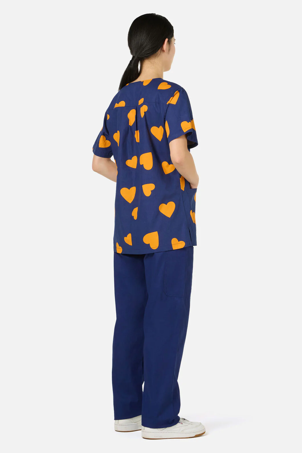 Orange Hearts Top & Pant Scrub Set - Image 3