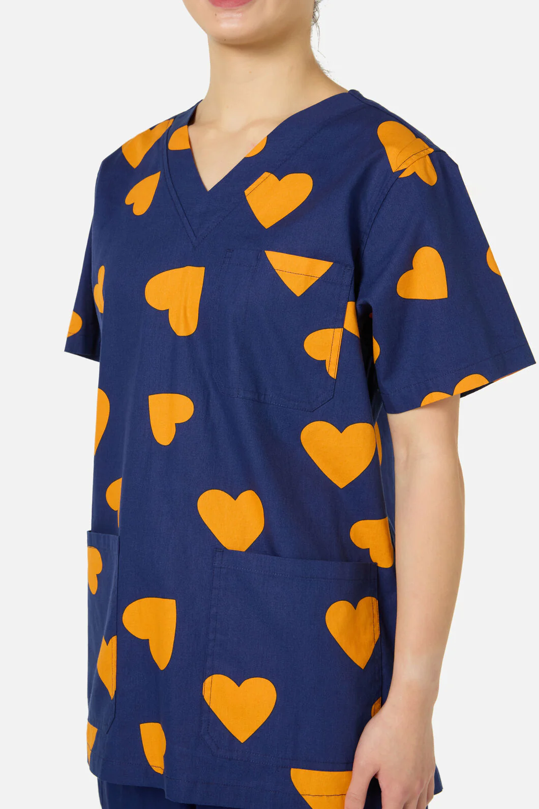 Orange Hearts Top & Pant Scrub Set - Image 5