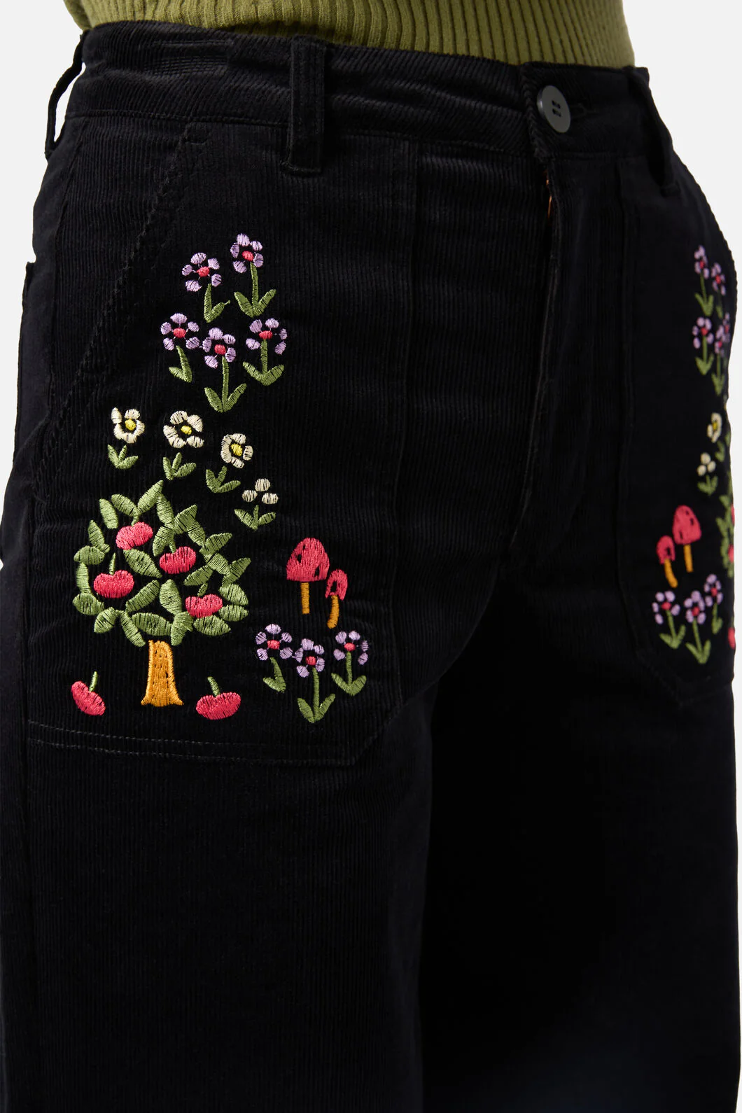 Orchard Embroidered Cord Jean - Image 6