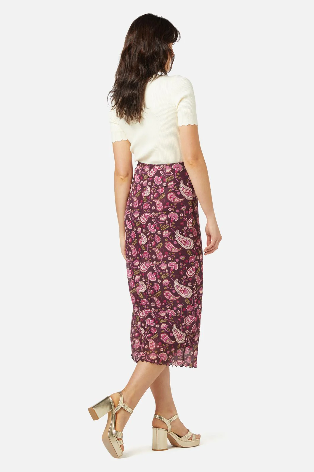 Paisley Mesh Skirt - Image 4