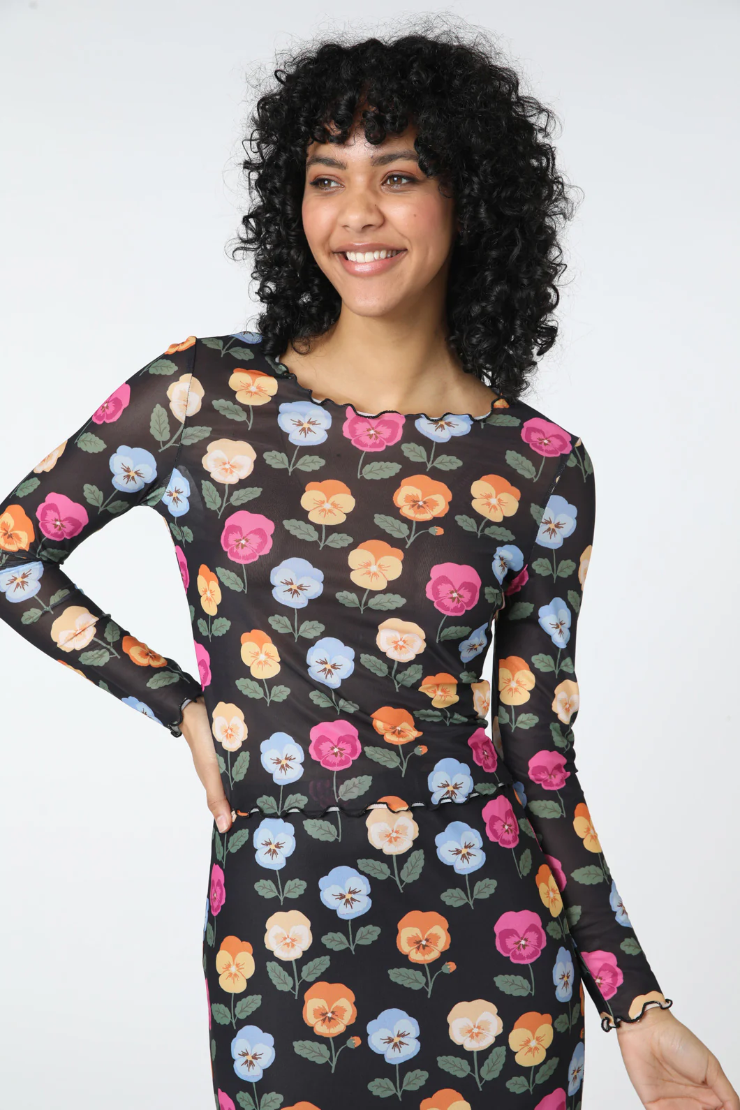 Pansy Mesh Top