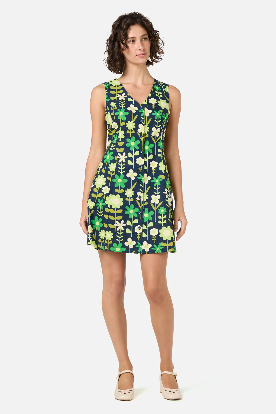 Penny 60's Button Front Dress - Image 2