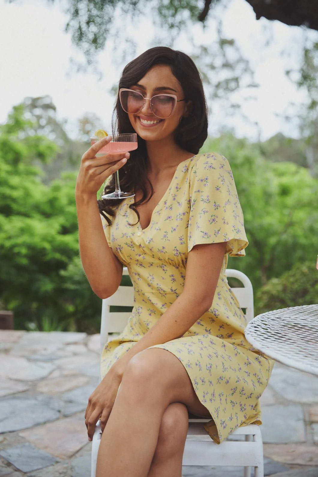 Pink Angled Sunglasses - Image 3