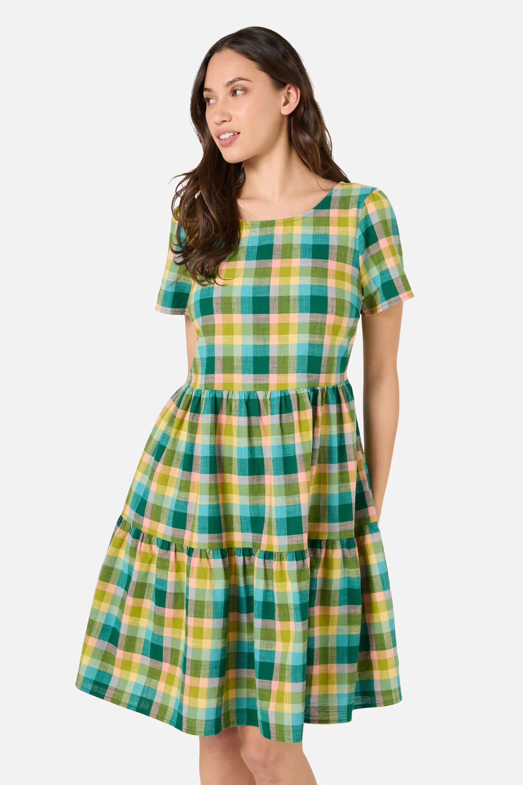 Piper Check Smock Dress - Image 2