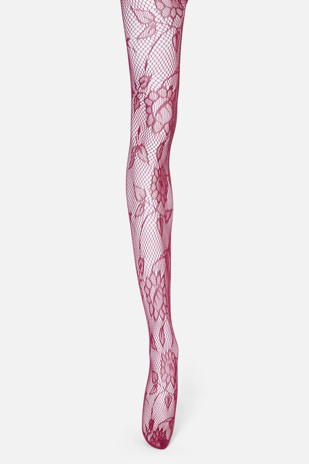 Plum Flower Fishnet Tights