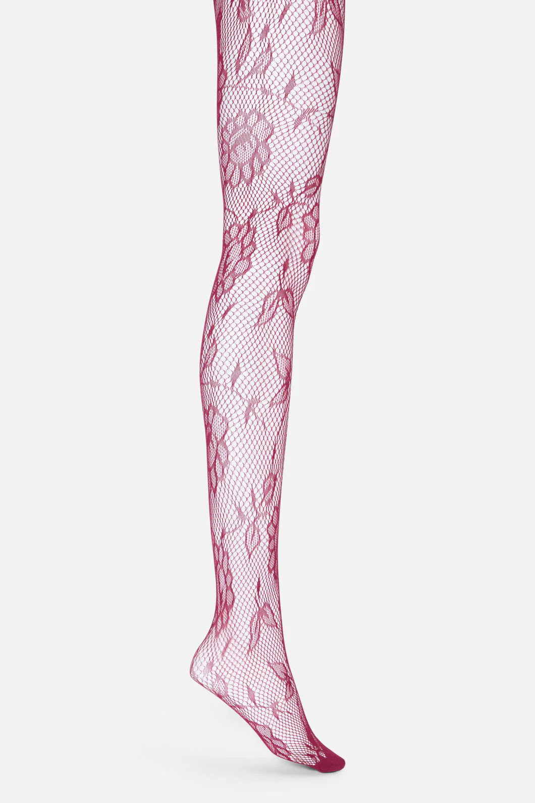 Plum Flower Fishnet Tights - Image 2