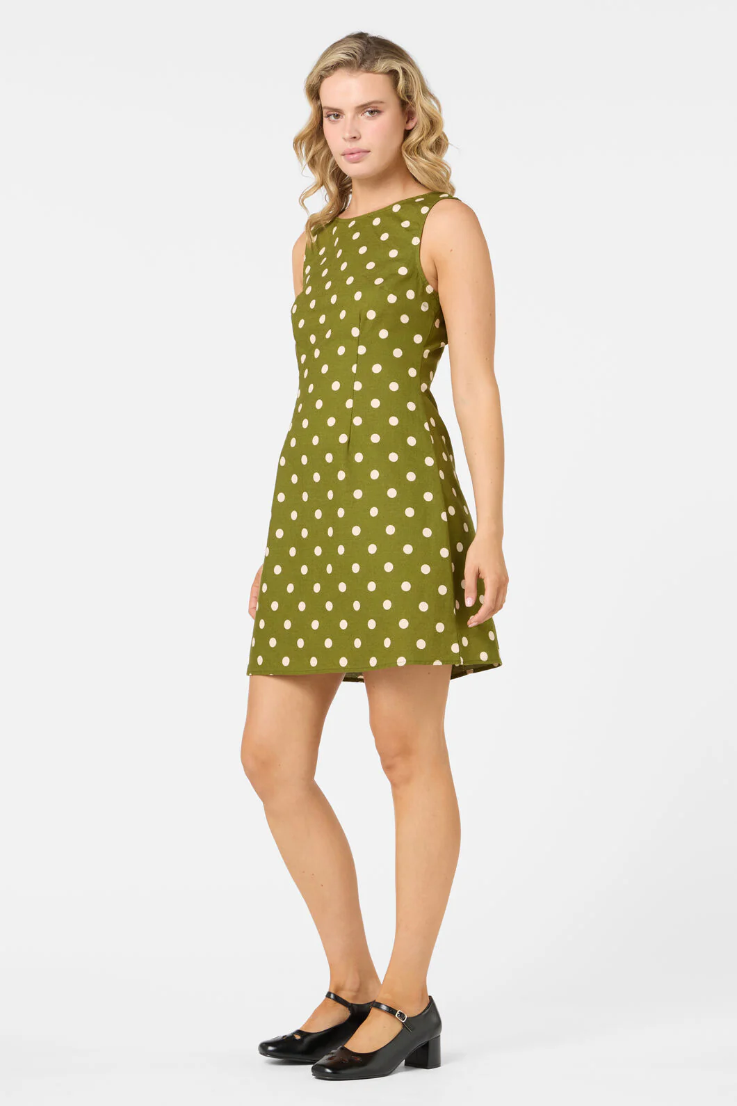 Polka Dot Shift Mini Dress - Image 6