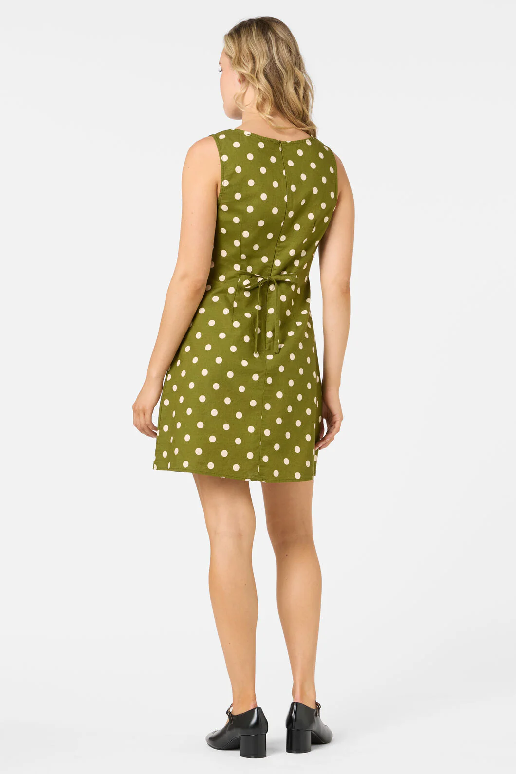 Polka Dot Shift Mini Dress - Image 8