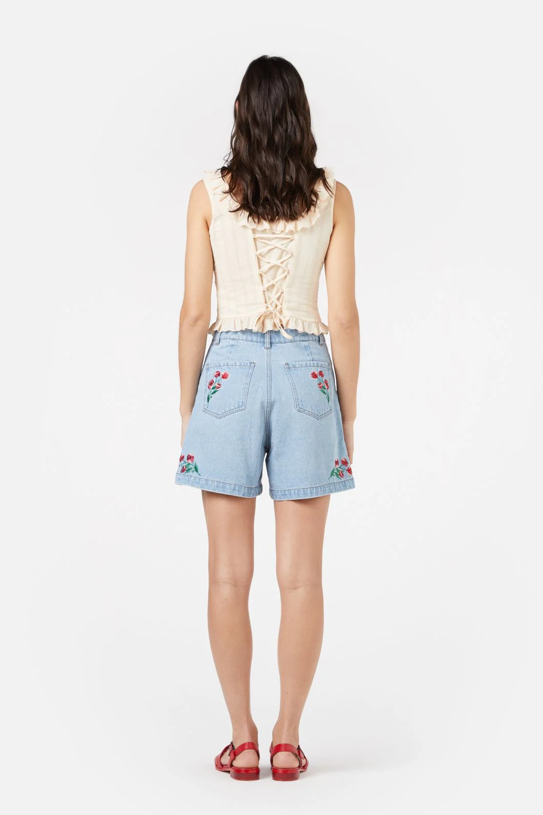 Poppy Emb Short - Image 6