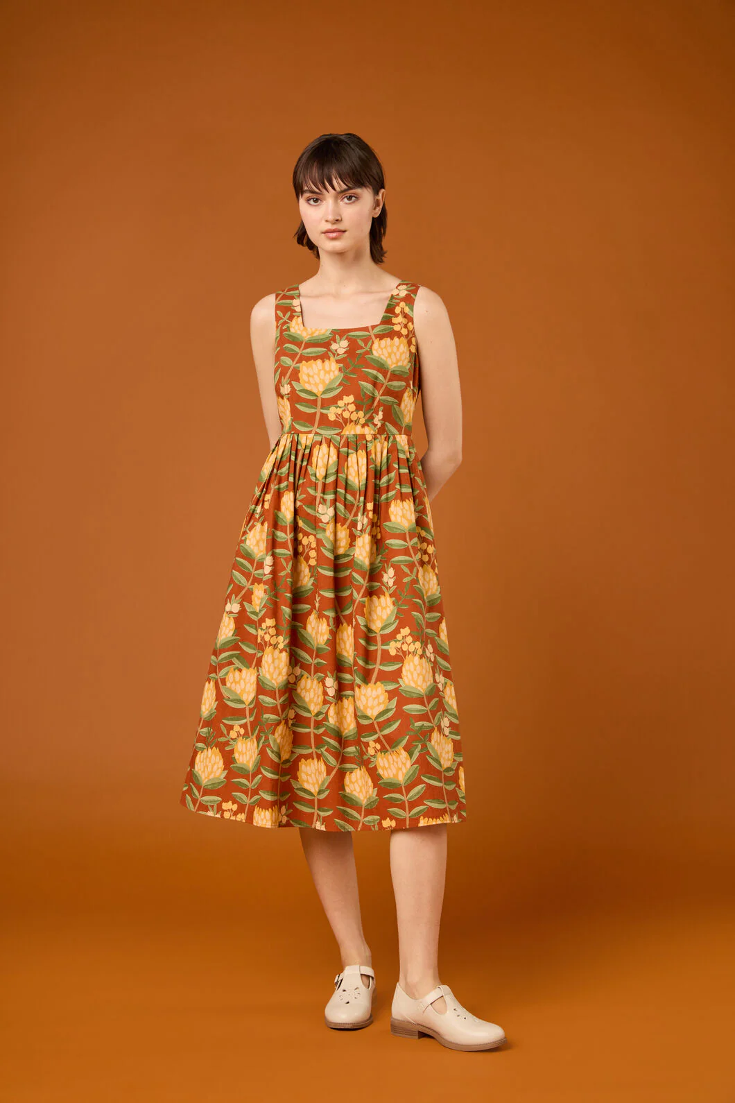 Protea Flower Midi Dress - Image 3