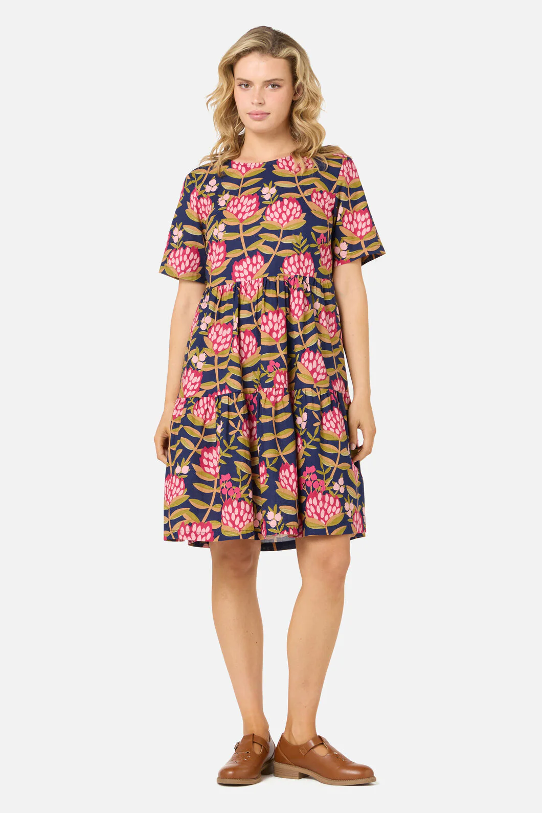 Protea Flower Smock Dress - Image 3