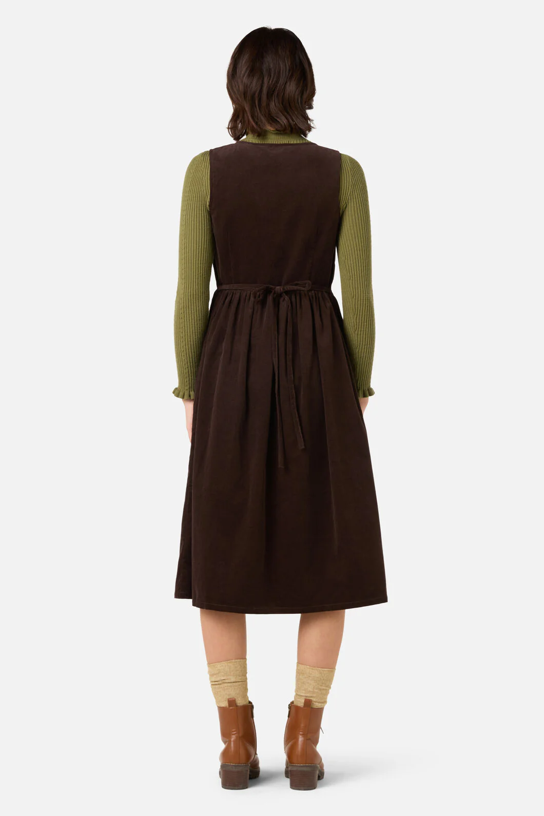 Pumpkin Embroidered Cord Dress - Image 5