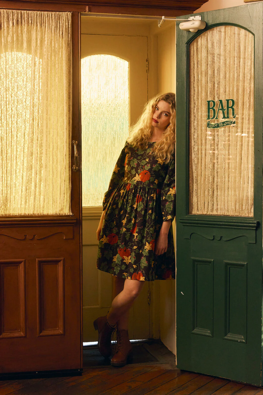 Pumpkin Long Sleeve Dress