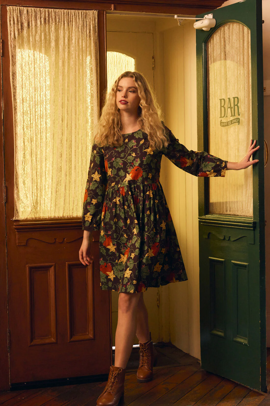Pumpkin Long Sleeve Dress - Image 2