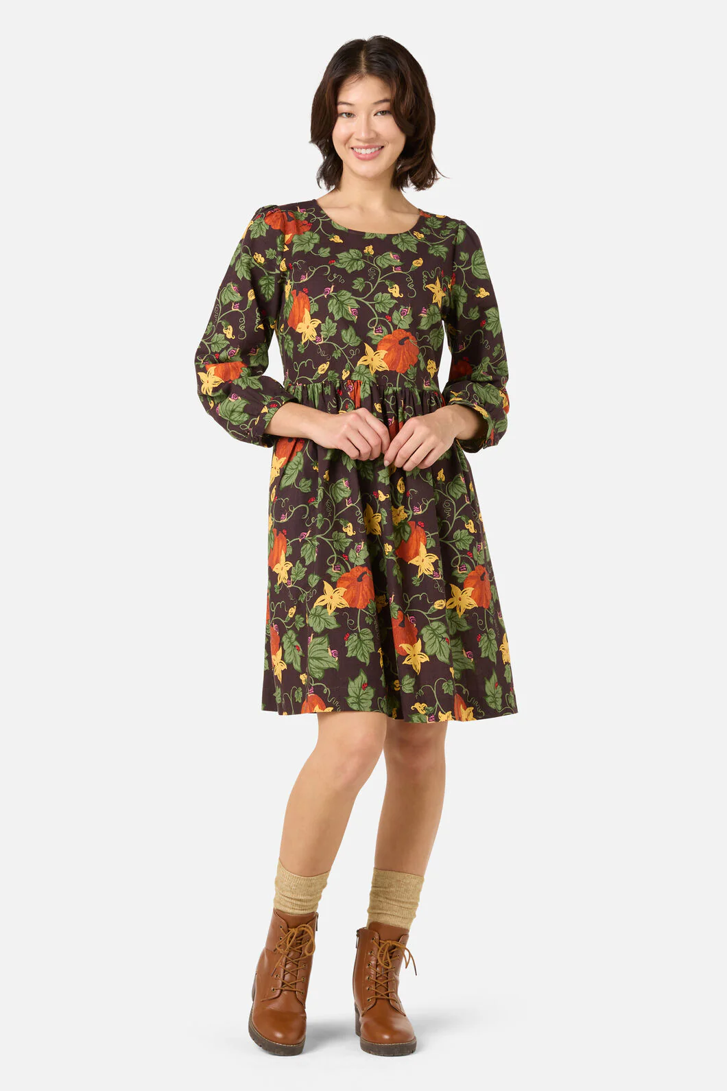 Pumpkin Long Sleeve Dress - Image 4