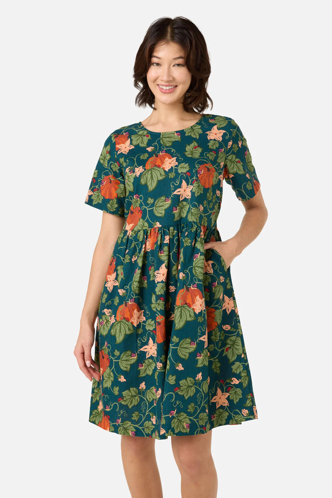 Pumpkin Smock Dress