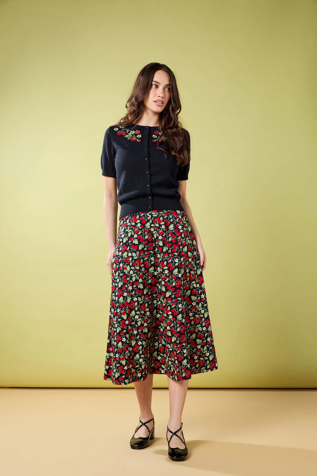 Raspberry Midi Skirt - Image 2