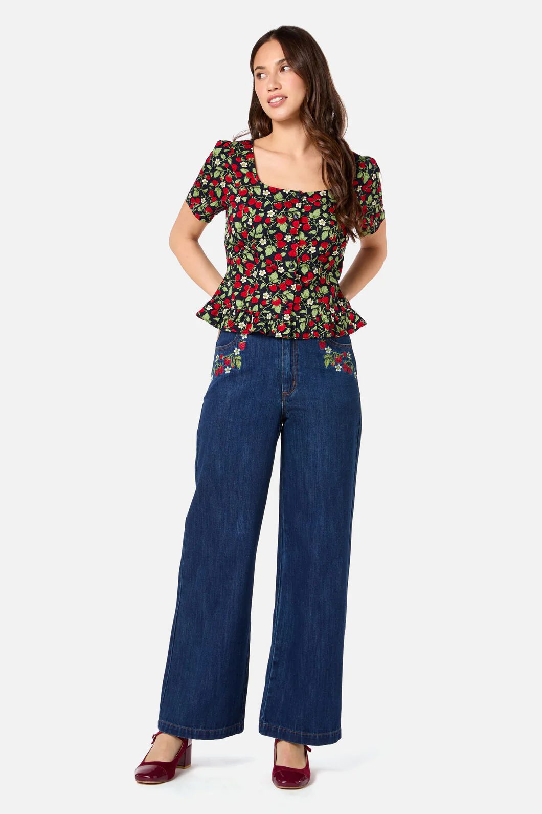 Raspberry Short Sleeve Top - Image 2
