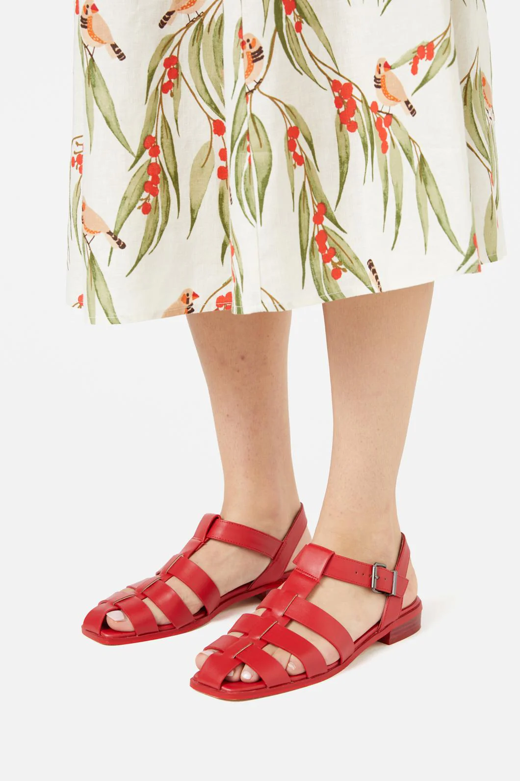 Red Closed Toe Sandals - Image 2