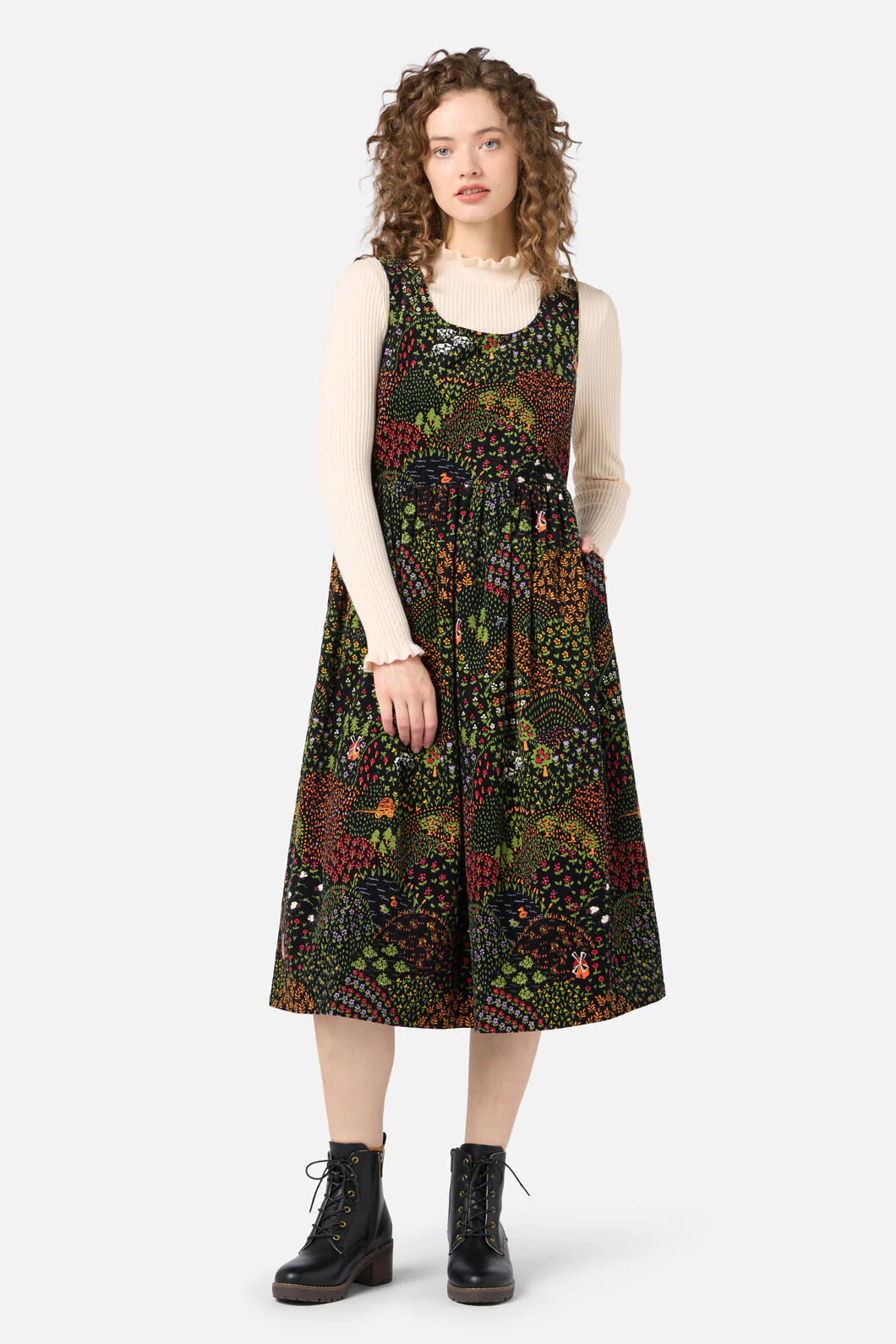 Rolling Hills Cord Midi Dress - Image 3