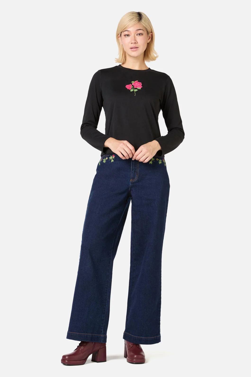 Rose Long Sleeve Printed Tee - Image 2