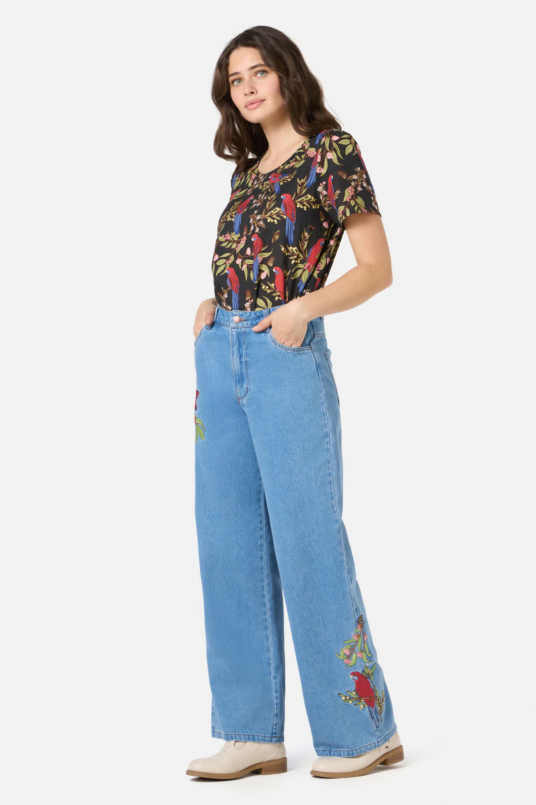 Rosella Embroidered Jean - Image 4
