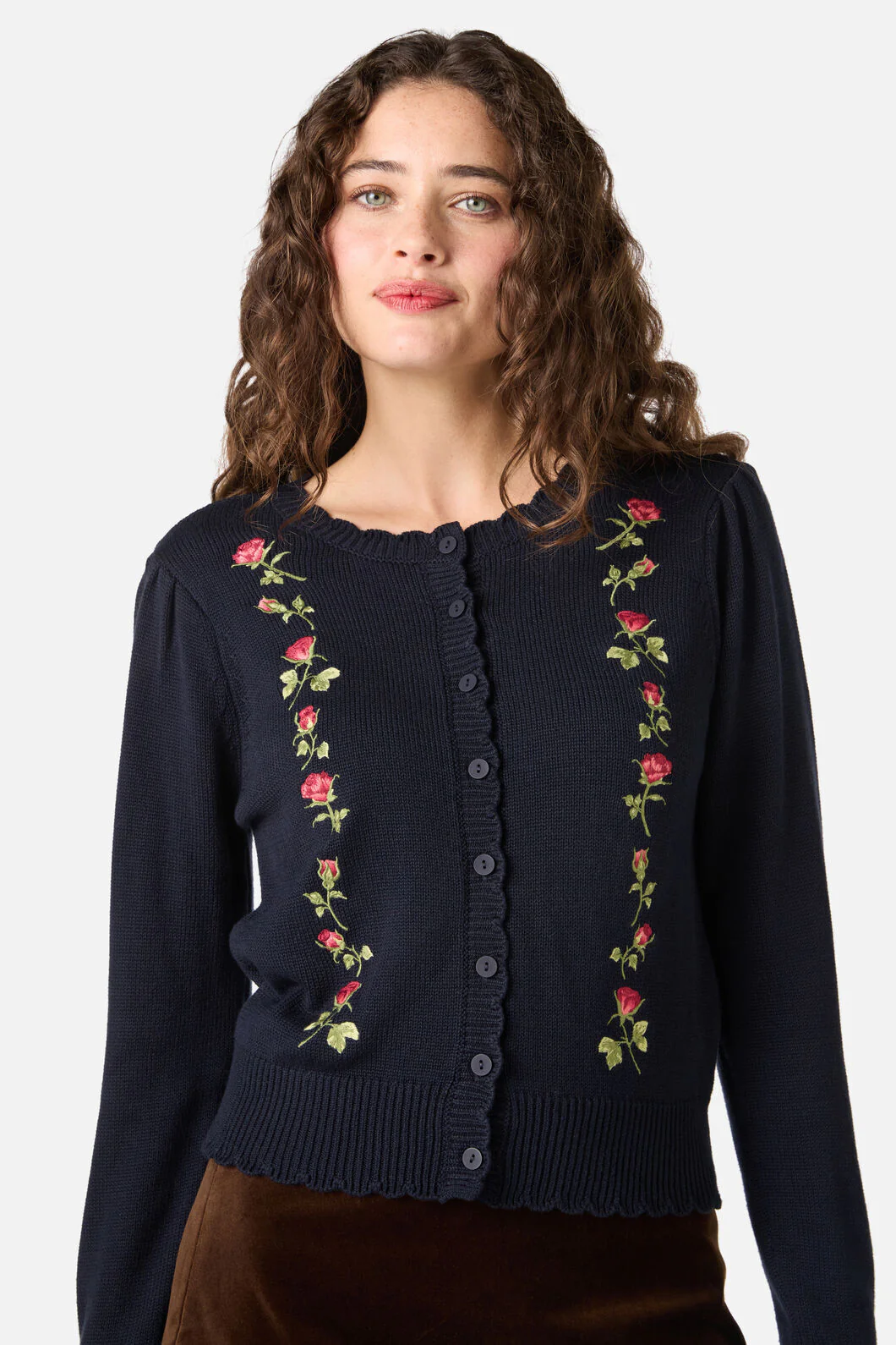 Roses Embroidered Cardigan
