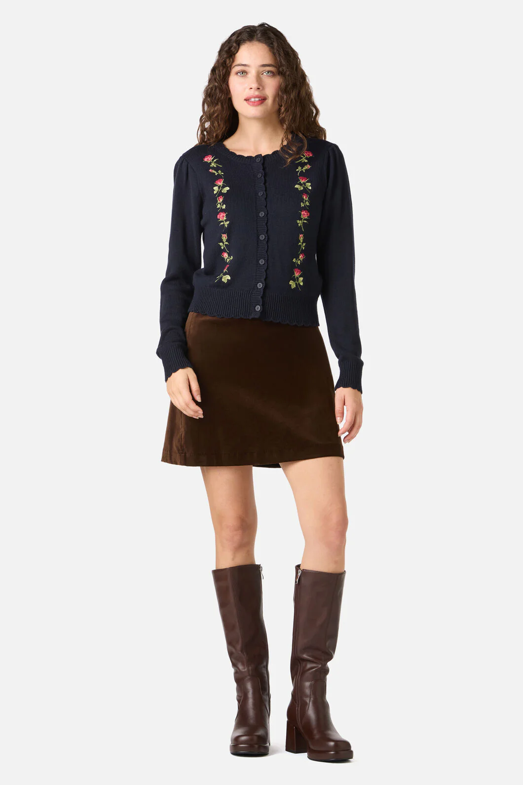 Roses Embroidered Cardigan - Image 2