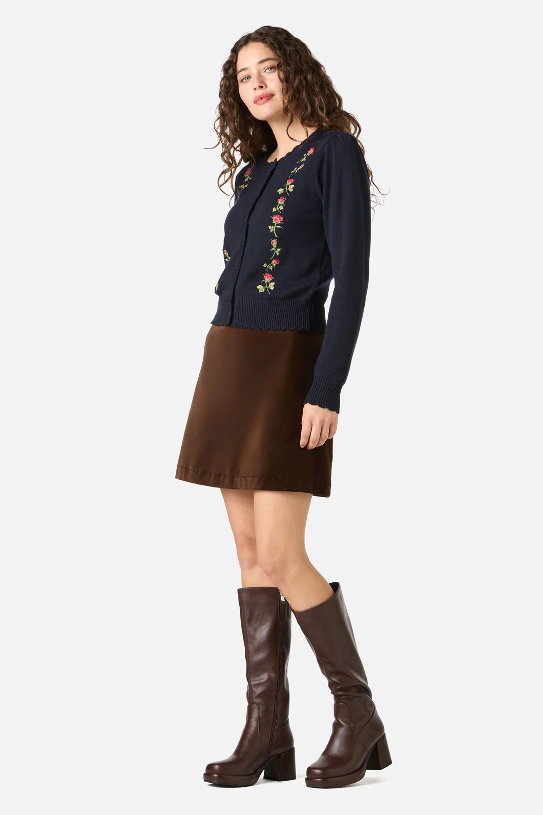 Roses Embroidered Cardigan - Image 3
