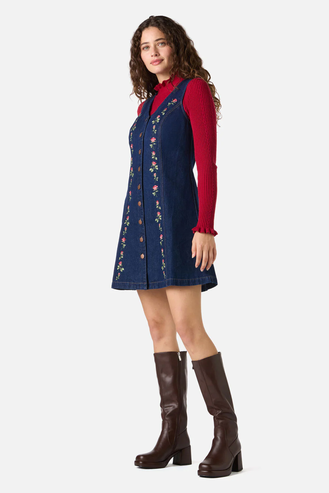 Roses Embroidered Pinafore - Image 5