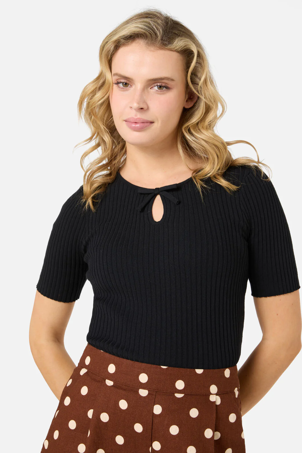 Sara Bow Knit Top - Image 2
