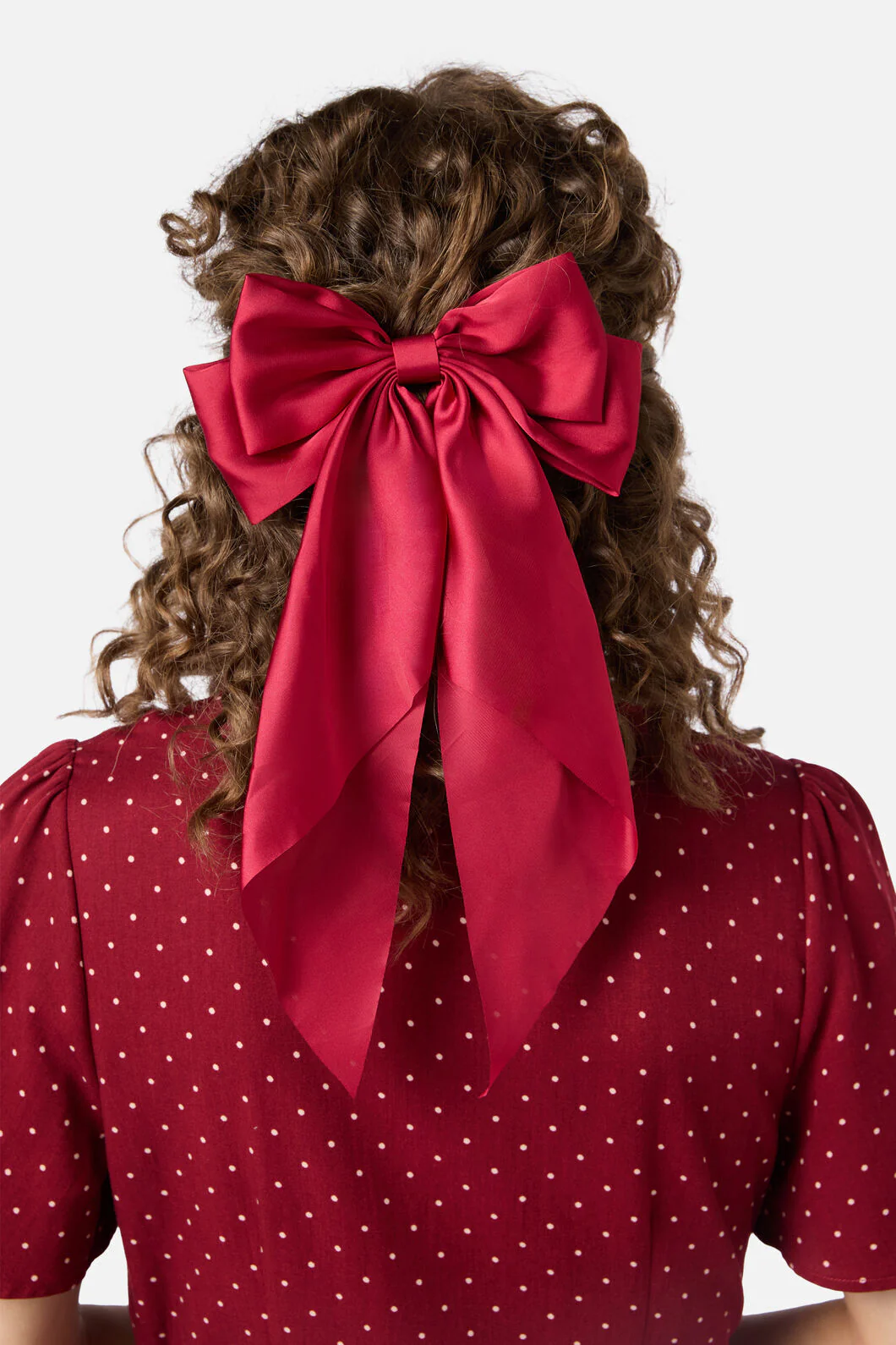 Satin Bow Barrette Hair Clip - Image 2