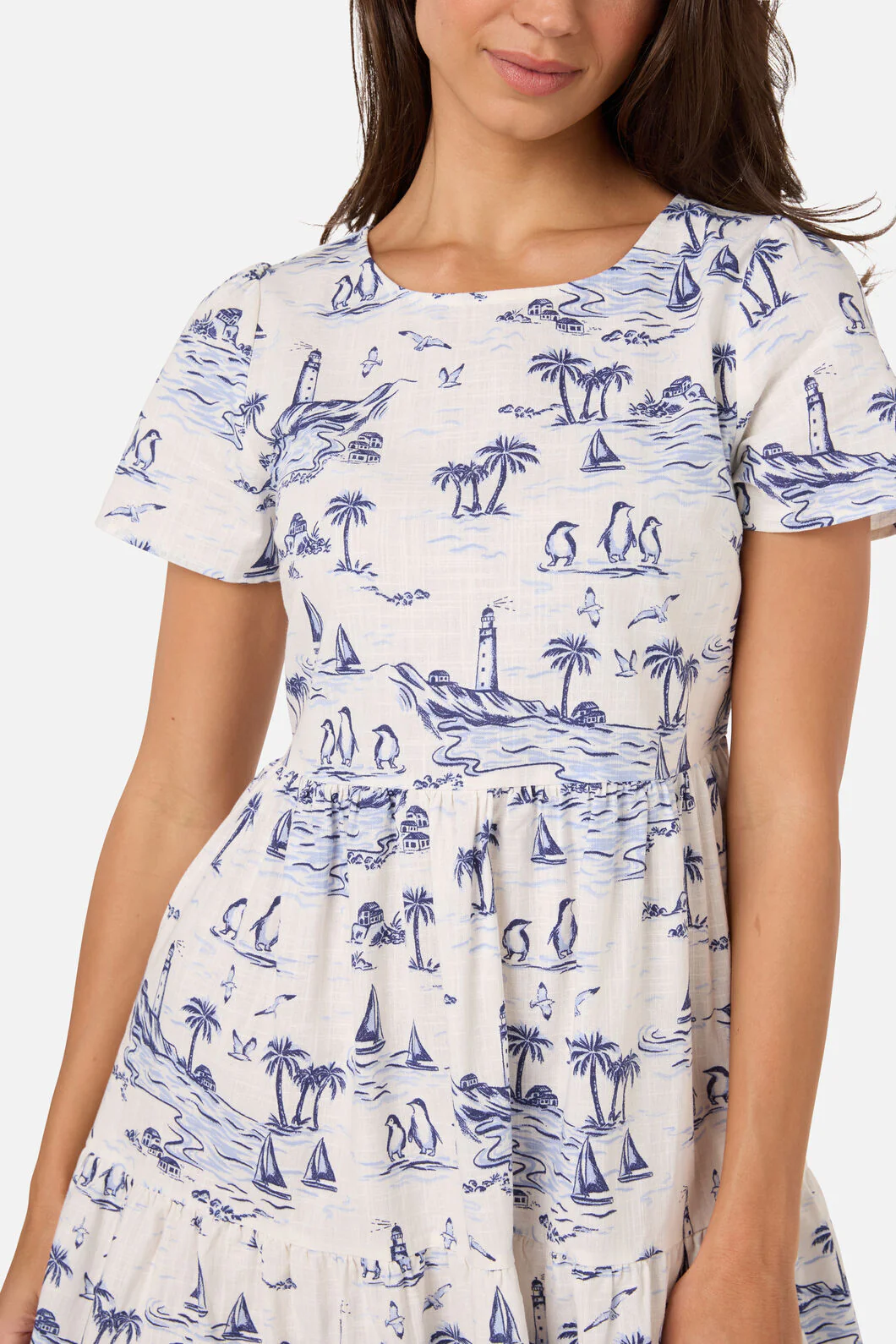 Seaside Toile Mini Dress - Image 5