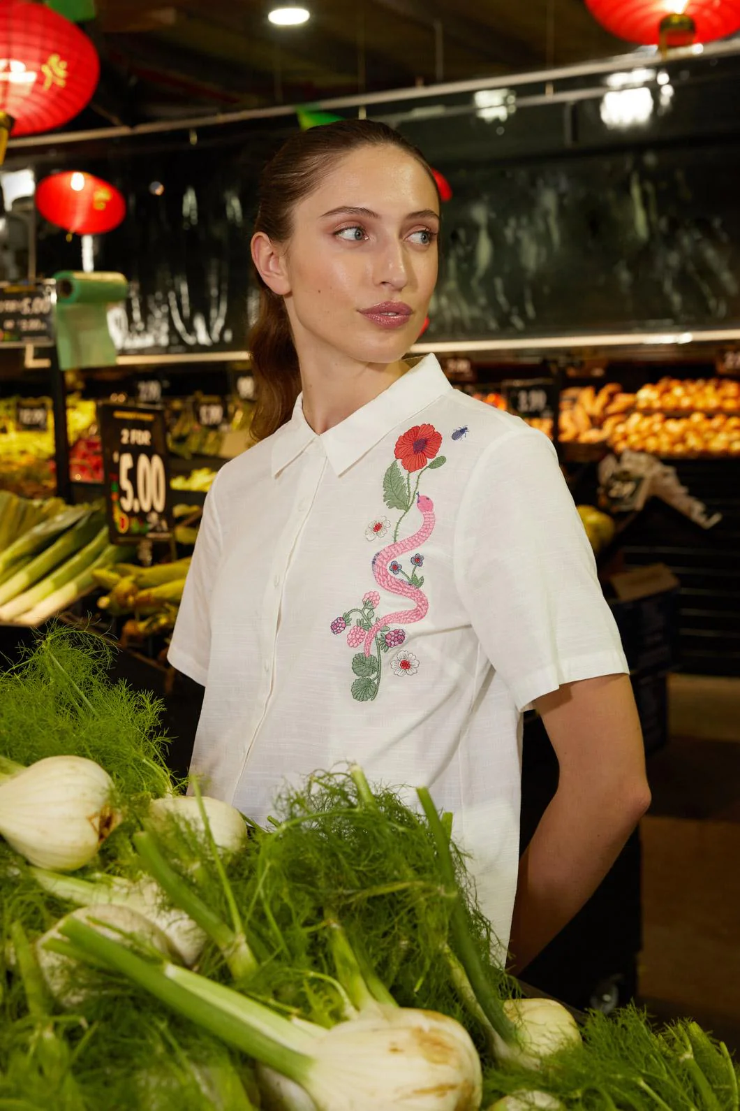 Snake Emb Blouse - Image 7