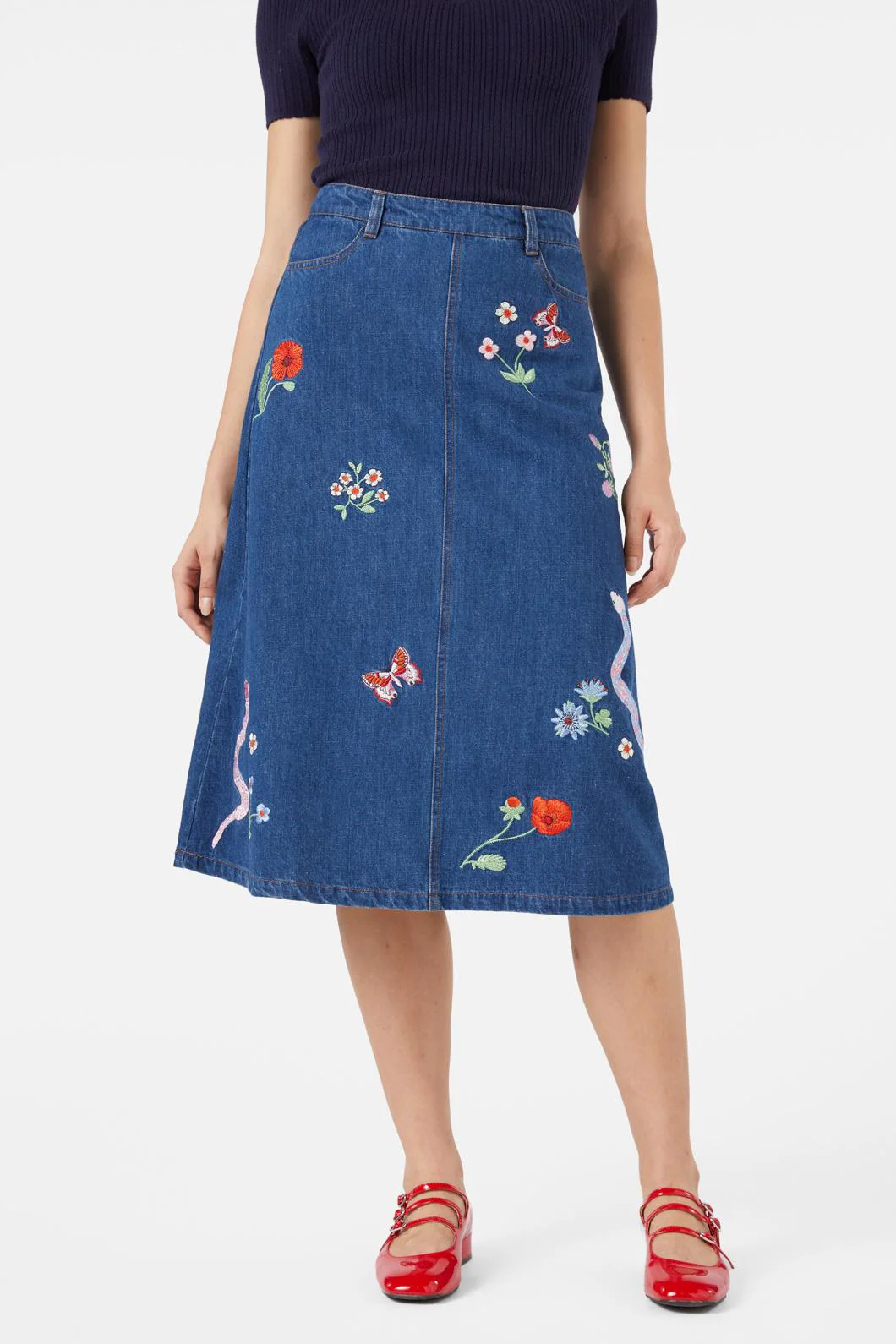 Snake Embroidered Skirt - Image 2