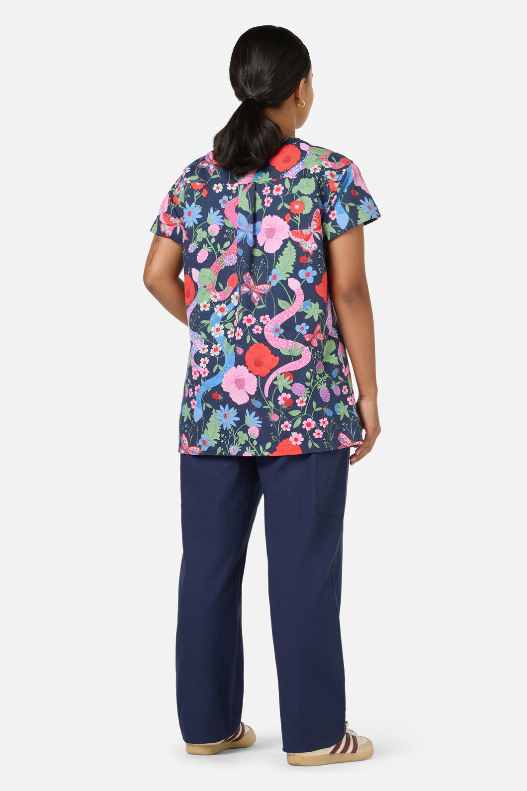 Snakes & Flora Top & Pant Scrubs - Image 3