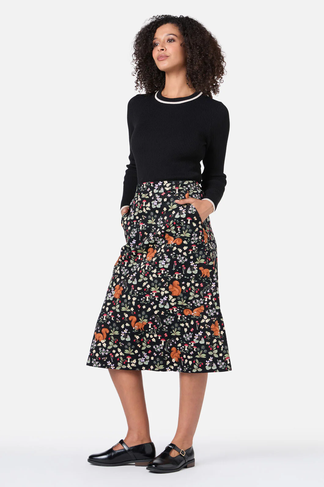 Squirrel Away Cord Midi Skirt - Image 5