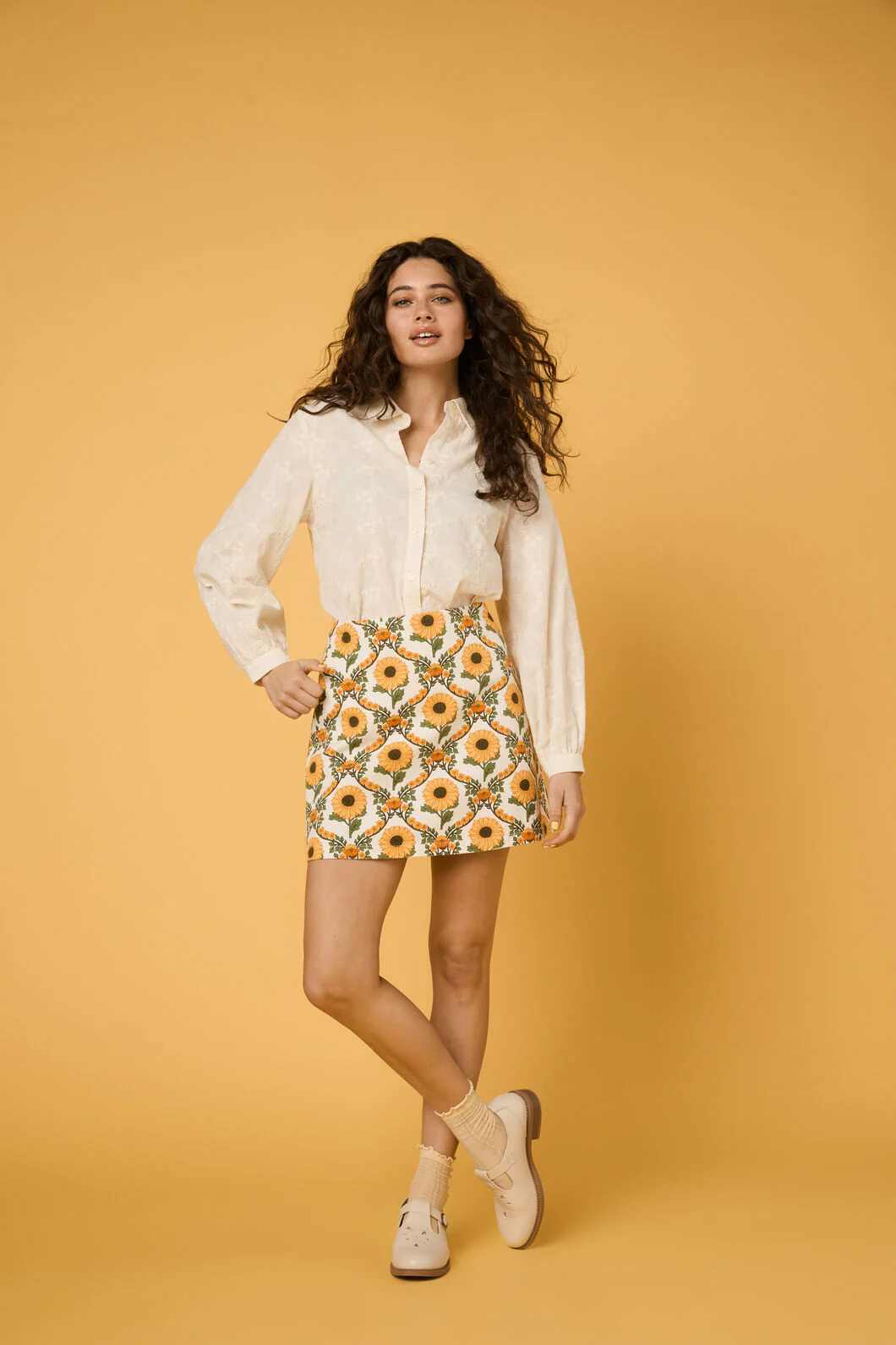 Sunflower Mini Skirt