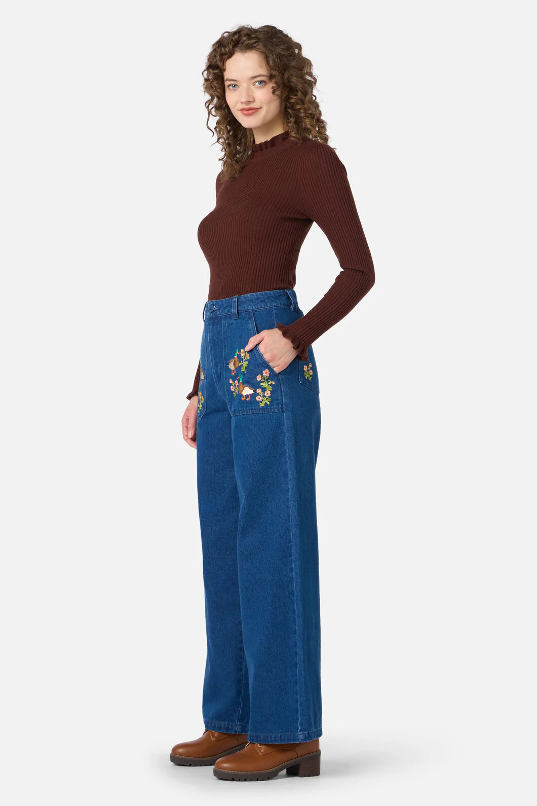 Sweet Ducks Emb Denim Jean - Image 2