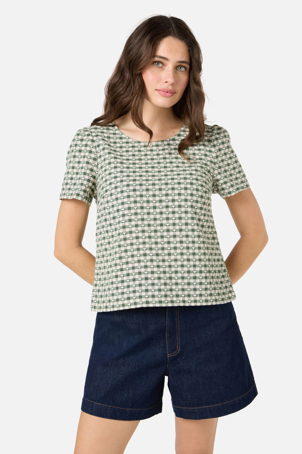 Sweetheart Check Top