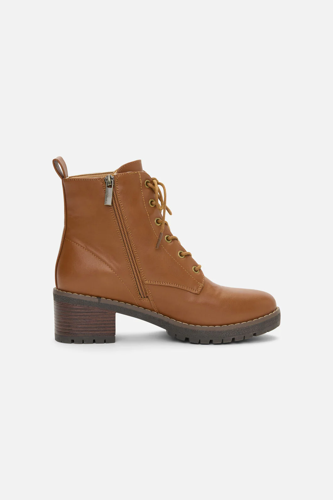 Tan Lace Up Boot - Image 4