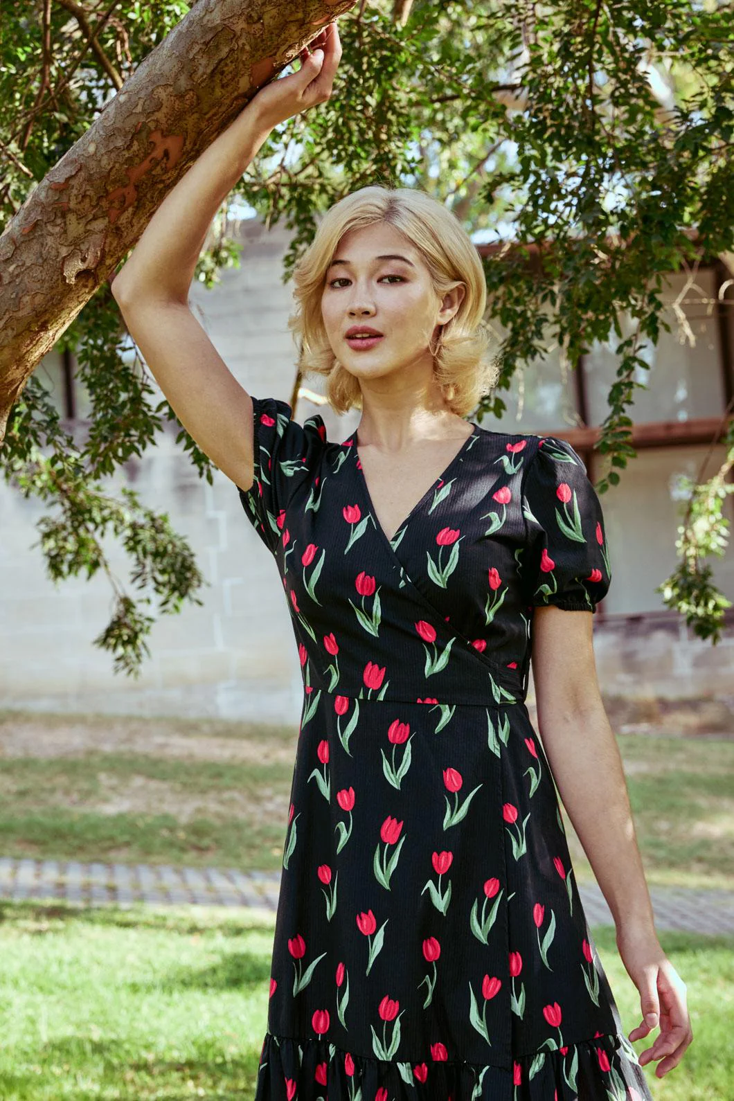Tulip Midi Wrap Dress - Image 3