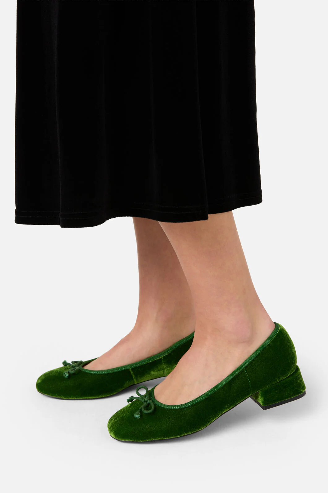Velvet Bow Slip On Shoe